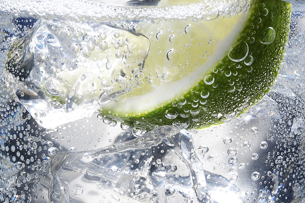 Gin bottle made from 100% recycled glass